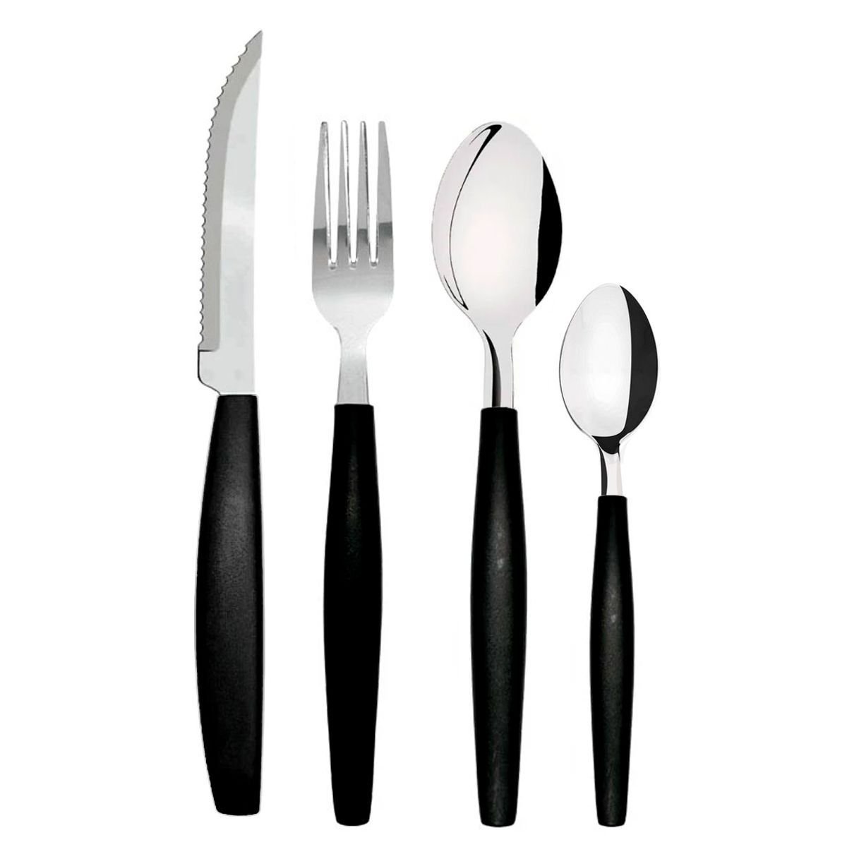 Kit de Talheres Canada Preto 24 Peças | Ke Home | MadeiraMadeira