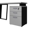 Ver imagem 7 de Mesa para Escritório em L Mesa Escritório com Gaveteiro Moderno 3 Gavetas 150cm Cinza Sagrado
