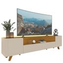 Ver imagem 1 de Rack para Tv até 75 Polegadas 2 Portas 2 Gavetas Infinity Off White 230cm