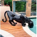 Ver imagem 2 de PANTERA NEGRA BEBENDO ÁGUA PISCINA JARDIM PRONTO ARTES DECORAÇÃO DE JARDIM