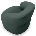 Ver mais imagens de Kit 02 Poltronas Giratória Orgânica para Sala de Estar Living Helena L02 Linho Verde - Lyam Decor