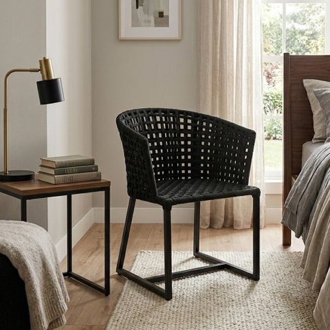 Poltrona Design Moderno Confortavel para Ambientes Elegantes Preta Belga