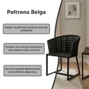 Ver imagem 2 de Poltrona Design Moderno Confortavel para Ambientes Elegantes Preta Belga