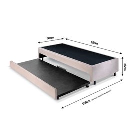 Base Box Solteiro com Auxiliar 88x188x36 Cm - 2