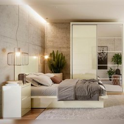 Cama Japonesa King Size Baixa sem Cabeceira Mdf Tw29 Dalla Costa - Off White - 7 Cama Japonesa King Size Baixa sem Cabeceira Mdf Tw29 Dalla Costa - Off White - 7