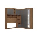Ver imagem 1 de Quarto Modulado Casal Completo com Espelho 7 Portas 4 Gavetas Lugano Jatoba Grafite Santos Andirá