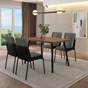 Ver imagem 1 de Conjunto Sala de Jantar 4 Cadeiras San Lorenzo Carraro