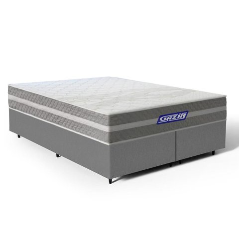 Cama Box com Colchão Gazin de Molas Ensacadas One Face Air Up Queen 158cm