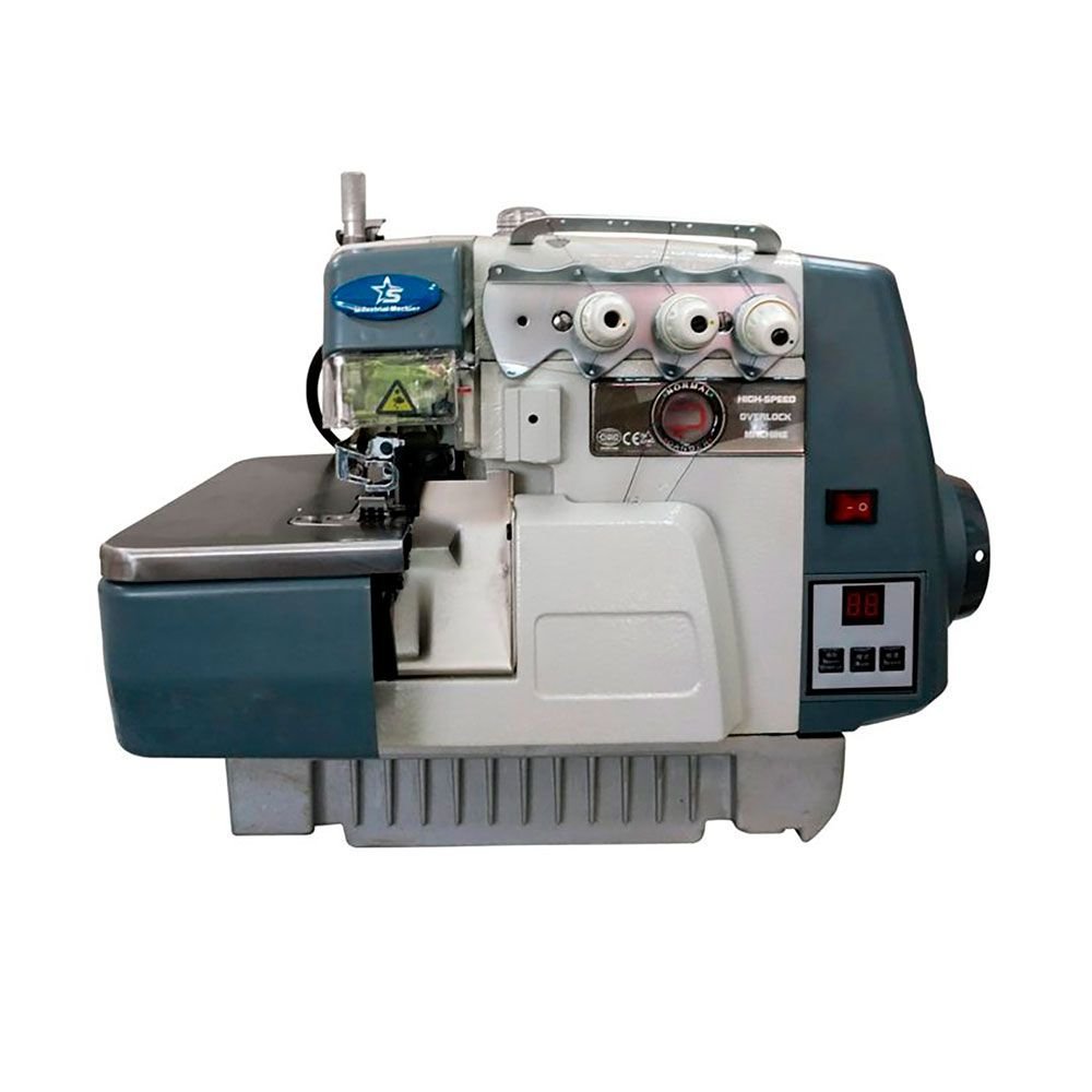 Máquina de Costura Interloque 2 Ag 5 Fios Direct Drive Semi Eletrônica S-858DC/MK - SilverStar S-858 - 1