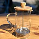 Ver imagem 5 de Cafeteira Prensa Francesa 600ml Vidro com Tampa Bambu