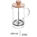 Ver imagem 2 de Cafeteira Prensa Francesa 600ml Vidro com Tampa Bambu