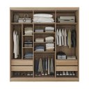 Ver imagem 6 de Guarda-Roupa 3 Portas Araçá CabeCasa MadeiraOriginals Marrom/Nogueira