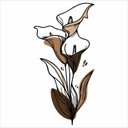 Ver imagem 4 de Adesivo Floral Boho Marrom Estilo Nórdico 45x90 Minimalista Mod.04