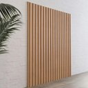 Ver imagem 2 de Painel Ripado de Madeira para Sala Quarto 134x183cm Bairon D03 Freijó - Lyam Decor