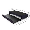 Ver imagem 3 de Bicama Solterio 88x188x28 Cm Suede Preto