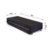 Bicama Solterio 88x188x28 Cm Suede Preto - 2