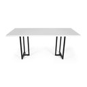 Ver imagem 3 de Mesa de Jantar Industrial Retangular 200x90cm 6 a 8 Lugares Atos MDF Branca - Straub Web