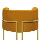 Ver imagem 4 de Kit 4 Poltronas Reforçadas Decorativa Sala Nayara Base Ferro Dourado Suede Mostarda
