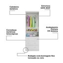 Ver imagem 7 de Quarto de Bebê com Berço Mini Cama Cômoda e Guarda Roupa com Cantoneira Cambalhota Espresso Móveis
