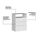 Ver imagem 6 de Quarto de Bebê Berço Cômoda e Guarda-Roupa com Cantoneira Cambalhota Espresso Móveis Branco Brilho