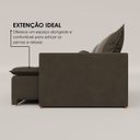 Ver imagem 4 de Sofá Cama Retrátil em Madeira Eucalipto e Veludo 200cm Flórida Marrom
