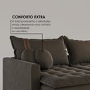 Ver imagem 5 de Sofá Cama Retrátil em Madeira Eucalipto e Veludo 200cm Flórida Marrom