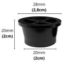Ver imagem 4 de 20 Pés Sapata para Móveis Plástico Preto 2cm - Sofá, Puffs, Poltranas e Outros