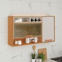 Ver imagem 2 de Armário Aéreo 2 Portas 120cm Vidro Reflecta Nicho Garrafeiro Nápoles Itatiaia