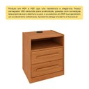 Ver imagem 5 de Mesa de Cabeceira 2 Gavetas Ripado com Carregador USB Yescasa Marrom