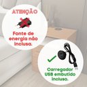 Ver mais imagens de Mesa de Cabeceira 2 Gavetas Ripado com Carregador USB Yescasa Marrom