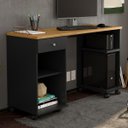 Ver imagem 1 de Mesa Computador 1 Gaveta Mari Preto Acetinado Cinamomo