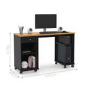 Ver imagem 3 de Mesa Computador 1 Gaveta Mari Preto Acetinado Cinamomo