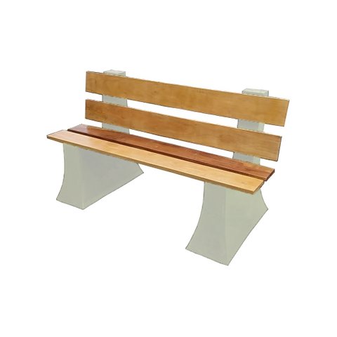 Banco Jardim Espera com Encosto 1,5 metro - BRANCO 006