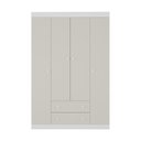 Ver imagem 3 de Guarda-Roupa Solteiro 122cm 4 Portas e 2 Gavetas Lira Multimóveis Mp4804 Branco/Off White
