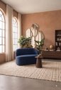 Ver imagem 2 de Sofá Luna 140cm Namoradeira Orgânica Design Curvo Bouclê Azul-Marinho Liso