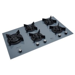 Fogao Cooktop Fischer 5q Tc Infinity Duo Gas Mesa Vidro - 2