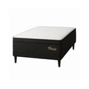 Ver imagem 2 de Cama Box Casal (Base + Colchao) Molas Ensacadas Paris Preto Topazio