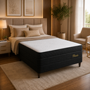 Ver imagem 5 de Cama Box Casal (Base + Colchao) Molas Ensacadas Paris Preto Topazio