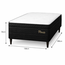 Ver imagem 6 de Cama Box Casal (Base + Colchao) Molas Ensacadas Paris Preto Topazio