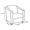 Ver imagem 4 de Kit 2 Poltronas Tina para Barbearia Recepção Suede Marrom - Wed Decor