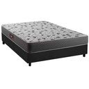 Ver imagem 1 de Cama Box Casal: Colchão Anatômico Herval D28/AG65 Black + Base CRC Suede Gray(138x188)