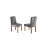 Conjunto Sala de Jantar Mesa e 4 Cadeiras Madeica Maciça Madri Linho Cinza - 3