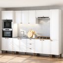 Ver imagem 1 de Cozinha Completa Modulada 6 Peças Provençal/Americano Branco/Ébano