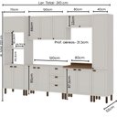Ver imagem 3 de Cozinha Completa Modulada 6 Peças Provençal/Americano Branco/Ébano