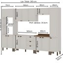 Ver imagem 3 de Cozinha Completa Modulada 6 Peças Provençal/Americano Branco/Ébano