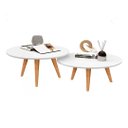 Ver imagem 1 de Kit 2 Mesa Mesinhas de Centro Branco