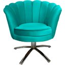 Ver imagem 2 de Kit Duas Poltronas Giratórias Pétalas Sued Premium Tiffany