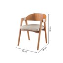 Ver imagem 4 de Kit 6 Cadeiras para Sala de Jantar Luna Bege/Cinamomo Yescasa