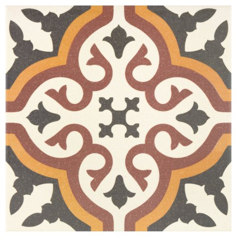 Pastilha de Porcelana 20x20cm Victoria Gotic Glass Mosaic Colorido