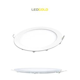 Painel Led Slim Embutir Redondo 06w Av 12ø Bivolt Aluminio - 2